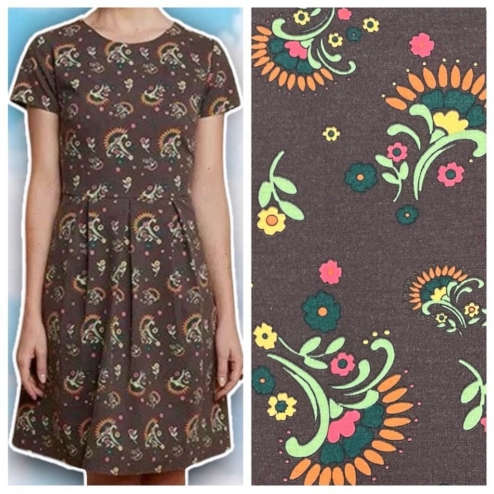 💙 MATILDA JANE Friends Forever Maja Ponte Dress Brown Floral Paisley Cottagecore